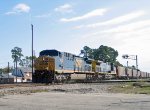 CSX 402 & 431 lead an empty coal train across the diamonds